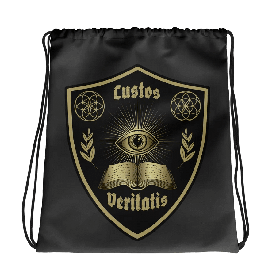 Custos Veritatis Crest Drawstring Bag product image (1)