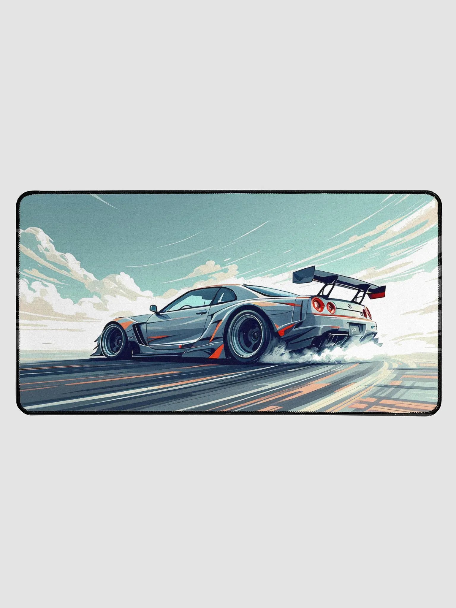 High-Speed Drift Car Desk Mat - Racing Enthusiast Design product image (1)