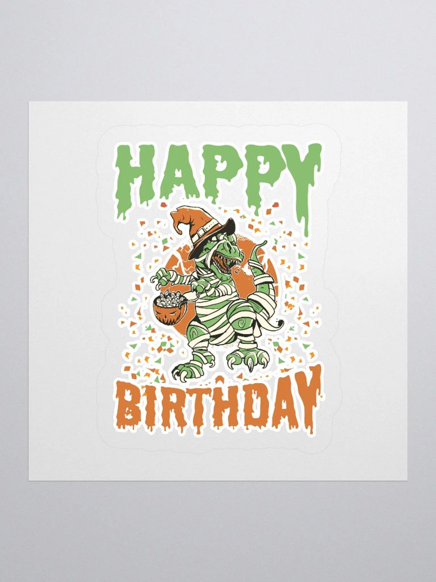 Happy Birthday (Dinosaur Halloween) Sticker product image (1)