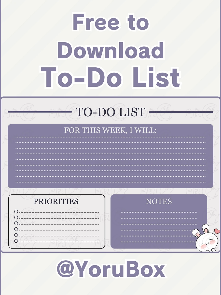 Cute Free Printable To-Do List Template 001 product image (1)