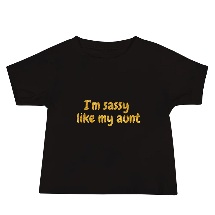 Glitzy 'Sassy Aunt' Baby Tee product image (2)