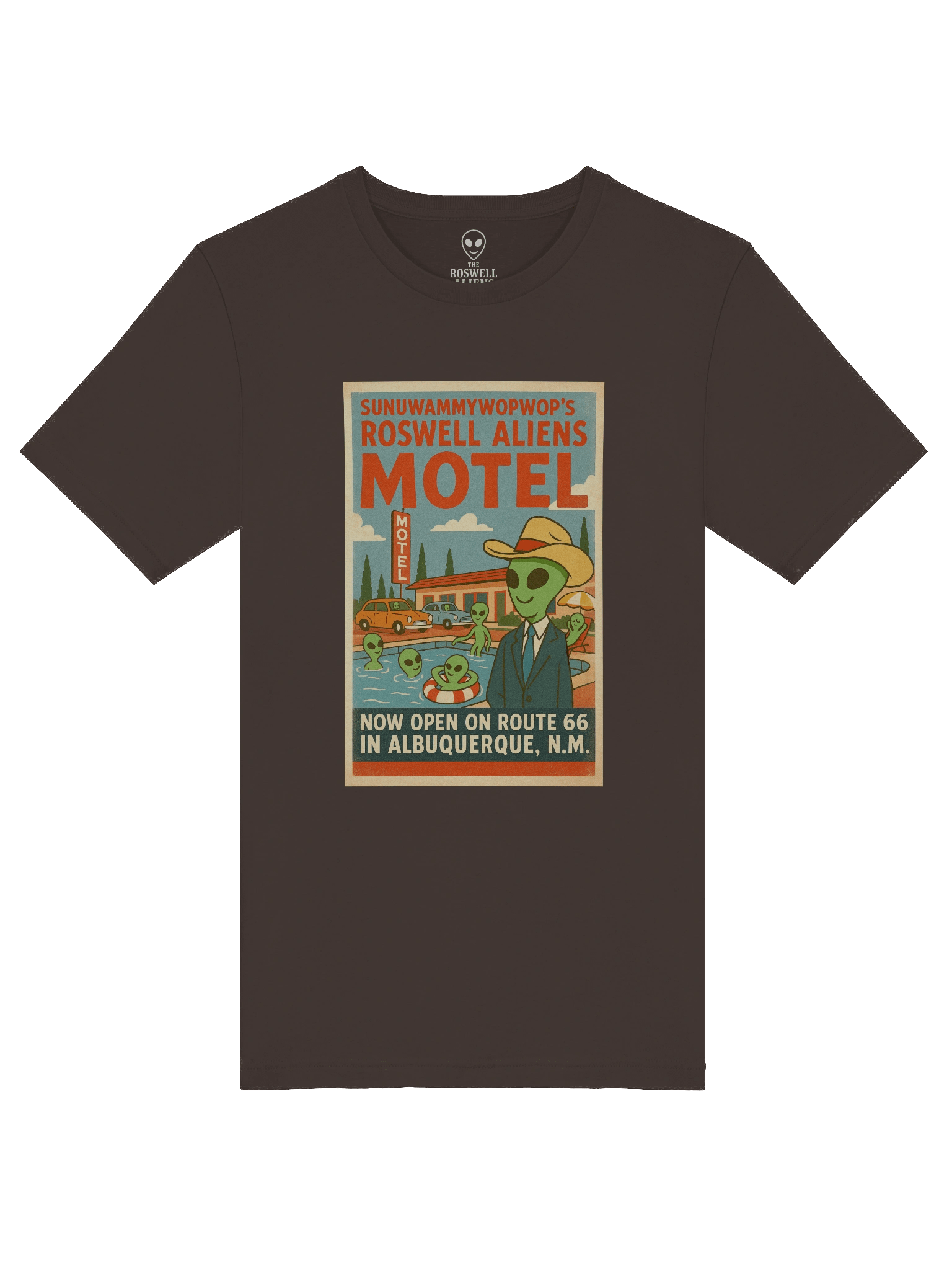 Roswell Aliens Motel Retro Route 66 Poster Unisex T-Shirt product image (5)