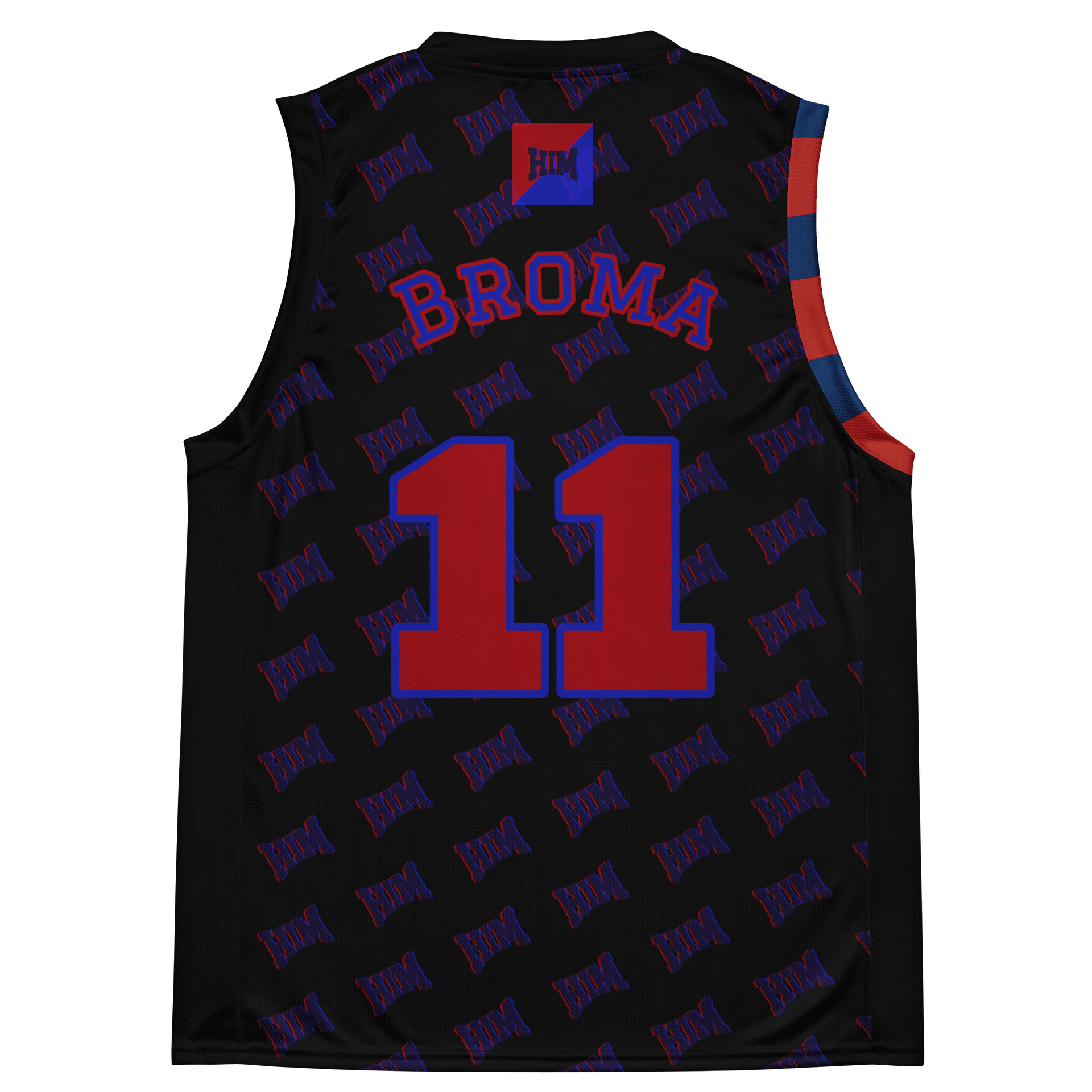 Custom HIM All-Over Basketball Jersey product image (2)