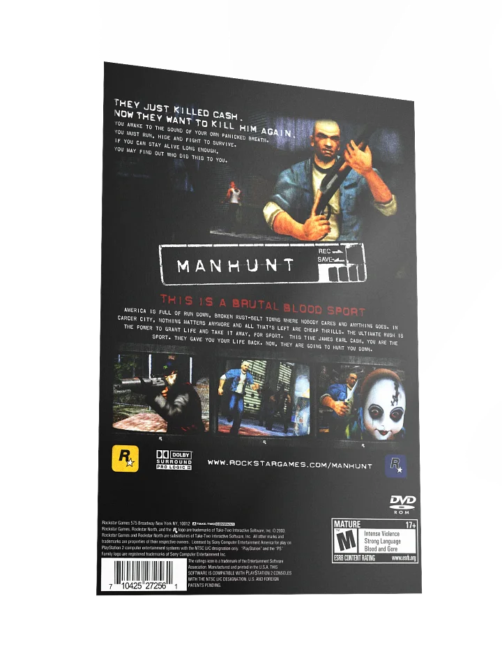 Manhunt (PS2) - Promotional Poster/Flyer product image (2)