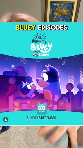 WACKADOO! New Bluey minisodes THIS DECEMBER! 🥳

ABC kids just announced the last 6 Bluey minisodes will be out in Australia D...