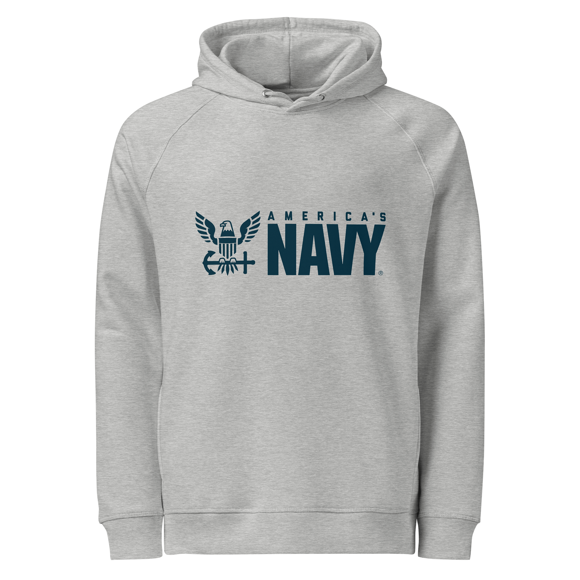 Navy Eagle Trident Organic Hoodie product image (5)