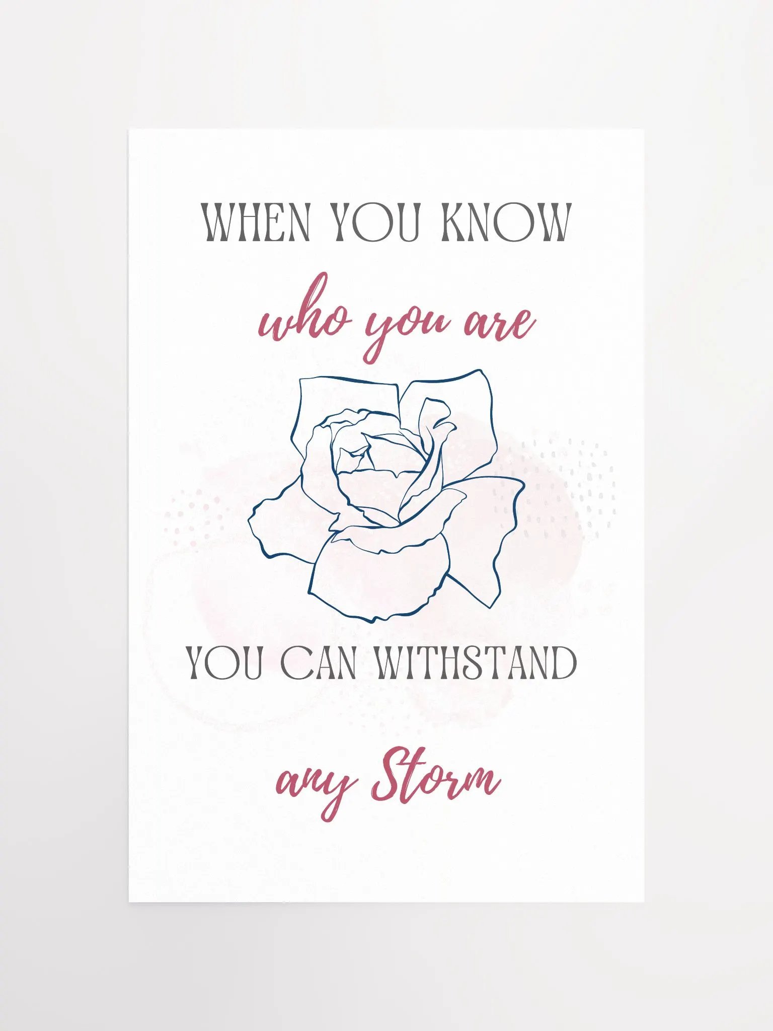 Resilience Rose: Inspirational Matte Poster product image (10)