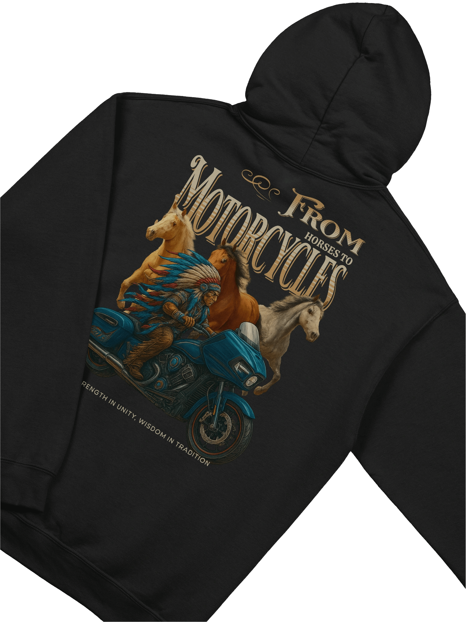 Legacy of the Tribe – From Horses to Motorcycles (Gildan Classic Hoodie) product image (4)