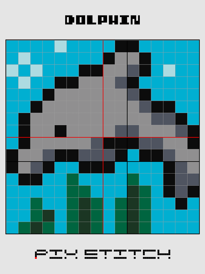 Dolphin Pixel Art product image (2)
