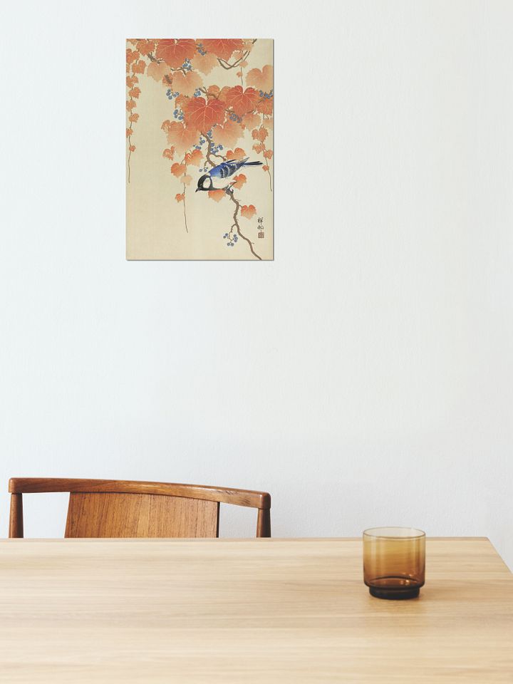 Great tit on paulownia branch - Ohara Koson product image (1)