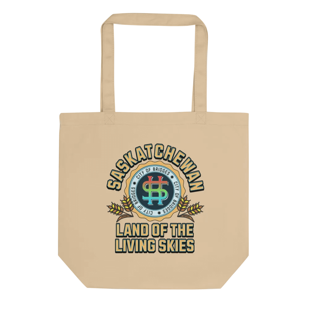 Saskatchewan Land Of The Living Skies Circular Logo Eco Tote product image (1)