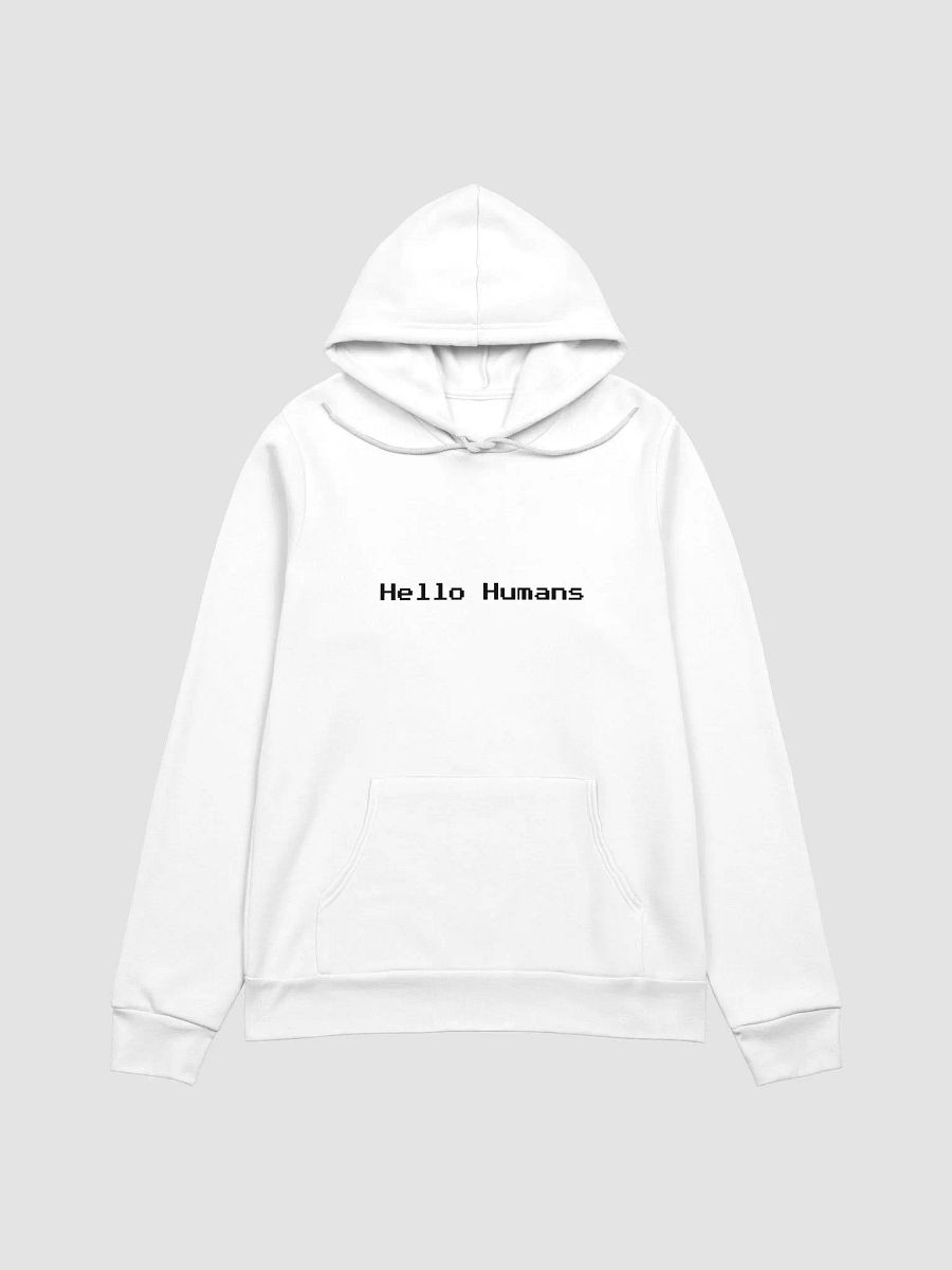 Hello Humans (White Minimalist Hoodie) product image (3)