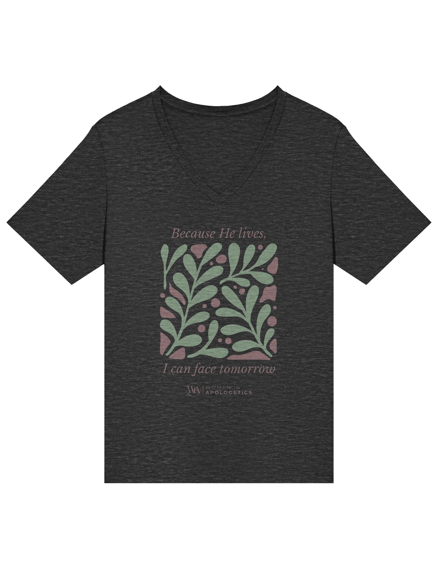 Because He Lives, I Can Face Tomorrow V-neck Shirt product image (7)