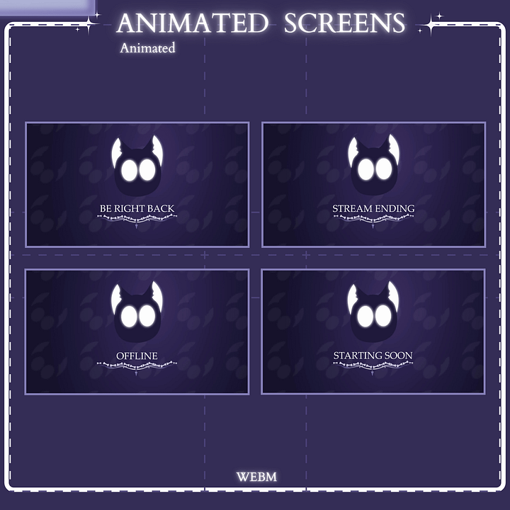 ANIMATED Twitch Stream Package Overlay, Magic stream overlay, Dark magical overlay, Halloween Spooky, Vivid Gothic Black Cat, Spooky Book product image (2)