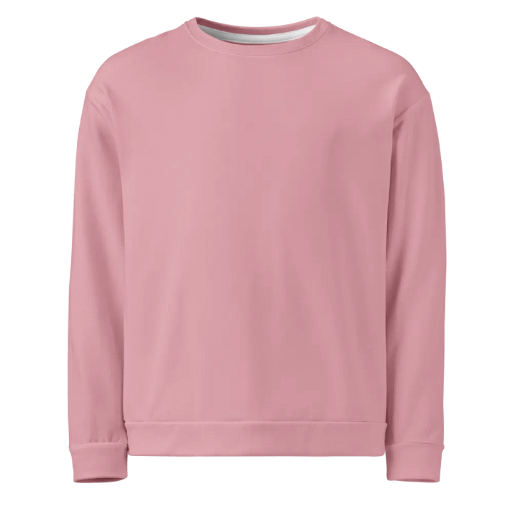 Plain Dusty Light Pink Soft Summer Unisex Recycled Polyester Heavyweight Premium Sweatshirt by Treasure Pie product image (1)