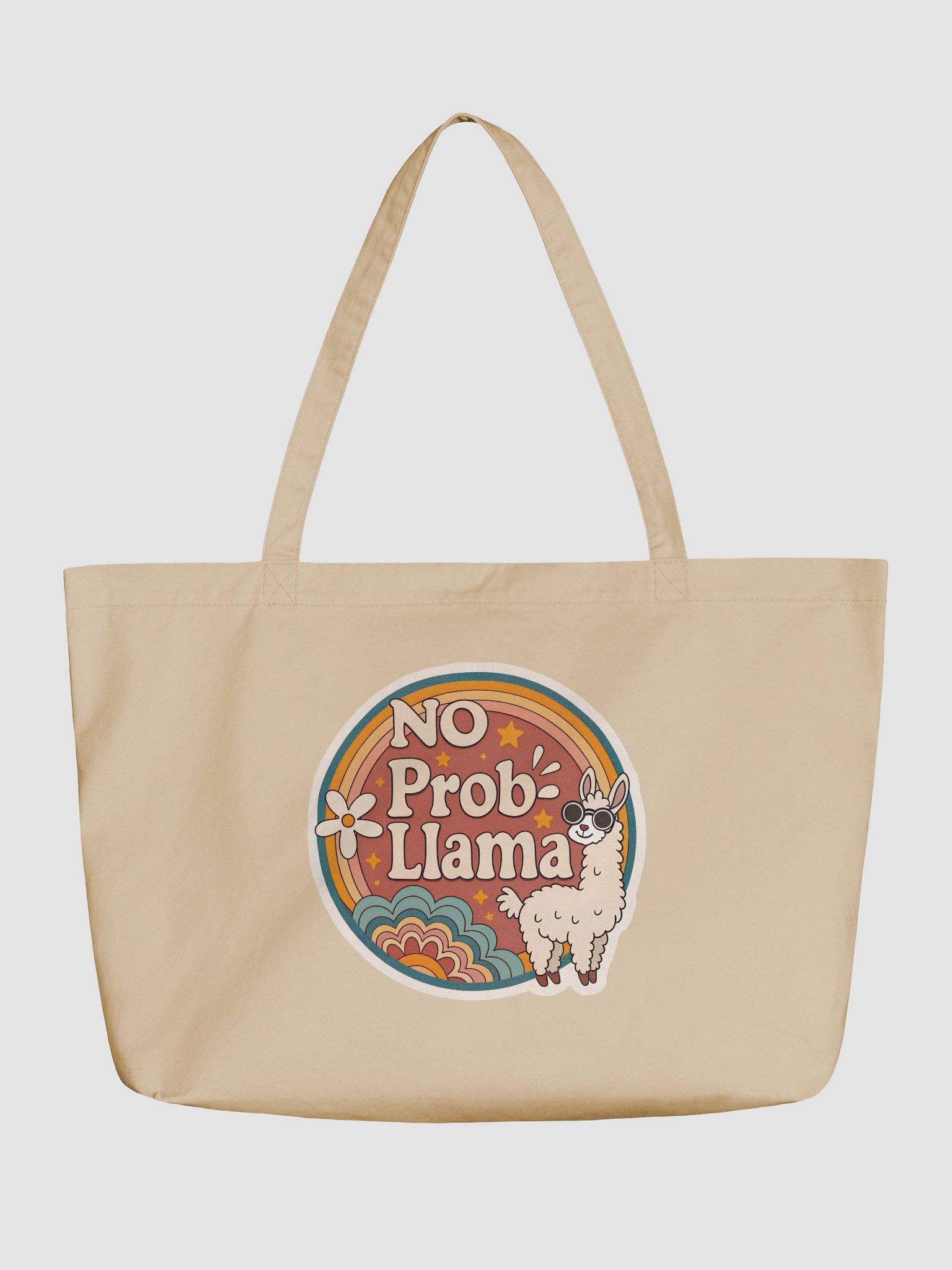 Retro 'NO Prob-Llama' Organic Tote product image (1)