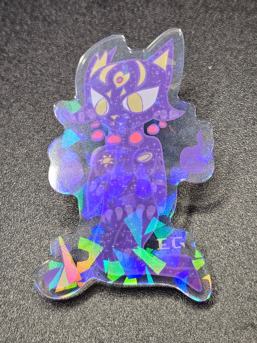 Spirit Cat Holographic Acrylic Pin product image (4)