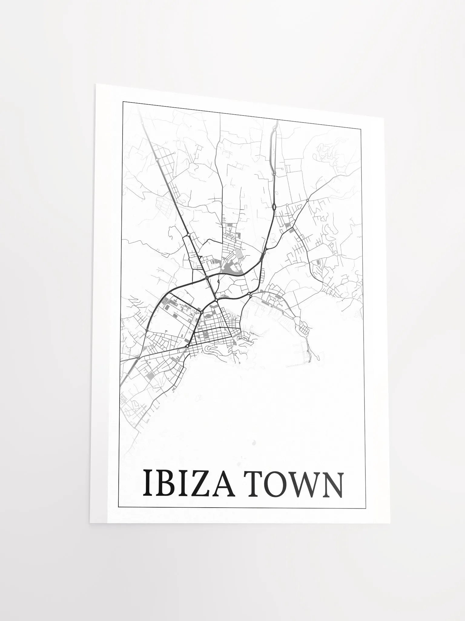 Ibiza Town, Ibiza, Spain, city map print product image (13)