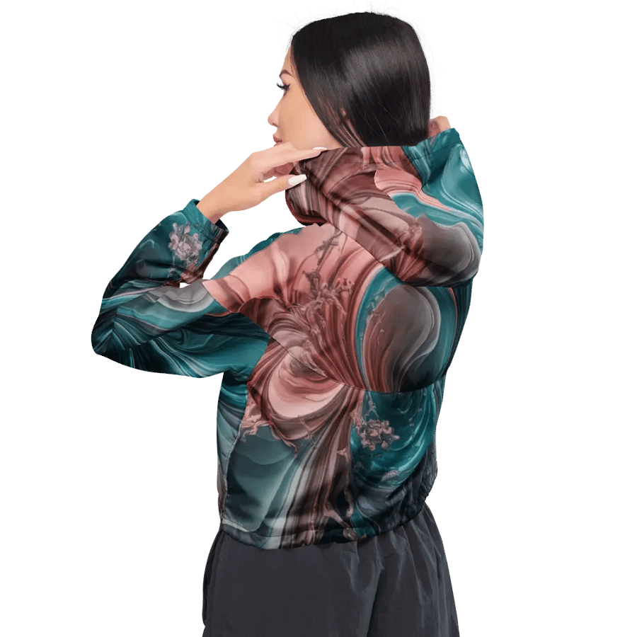 Liquid Color PT, Women's Cropped Windbreaker product image (2)