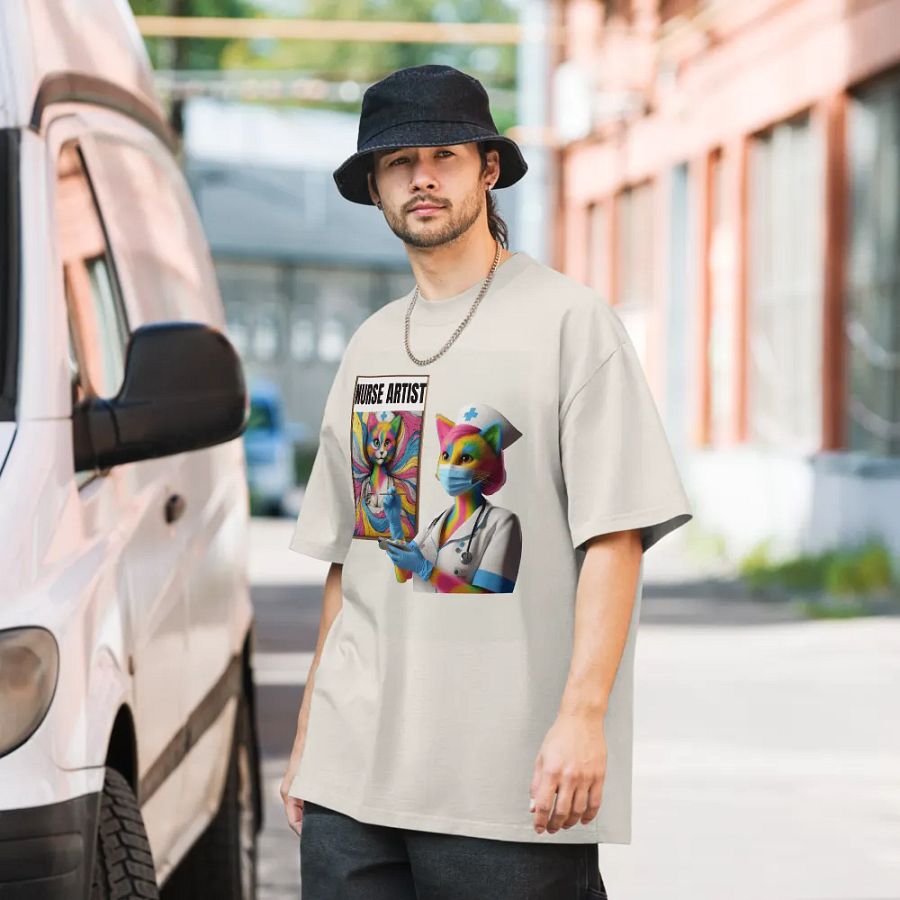 Rainbow Nurse Artist Faded T-Shirt product image (20)