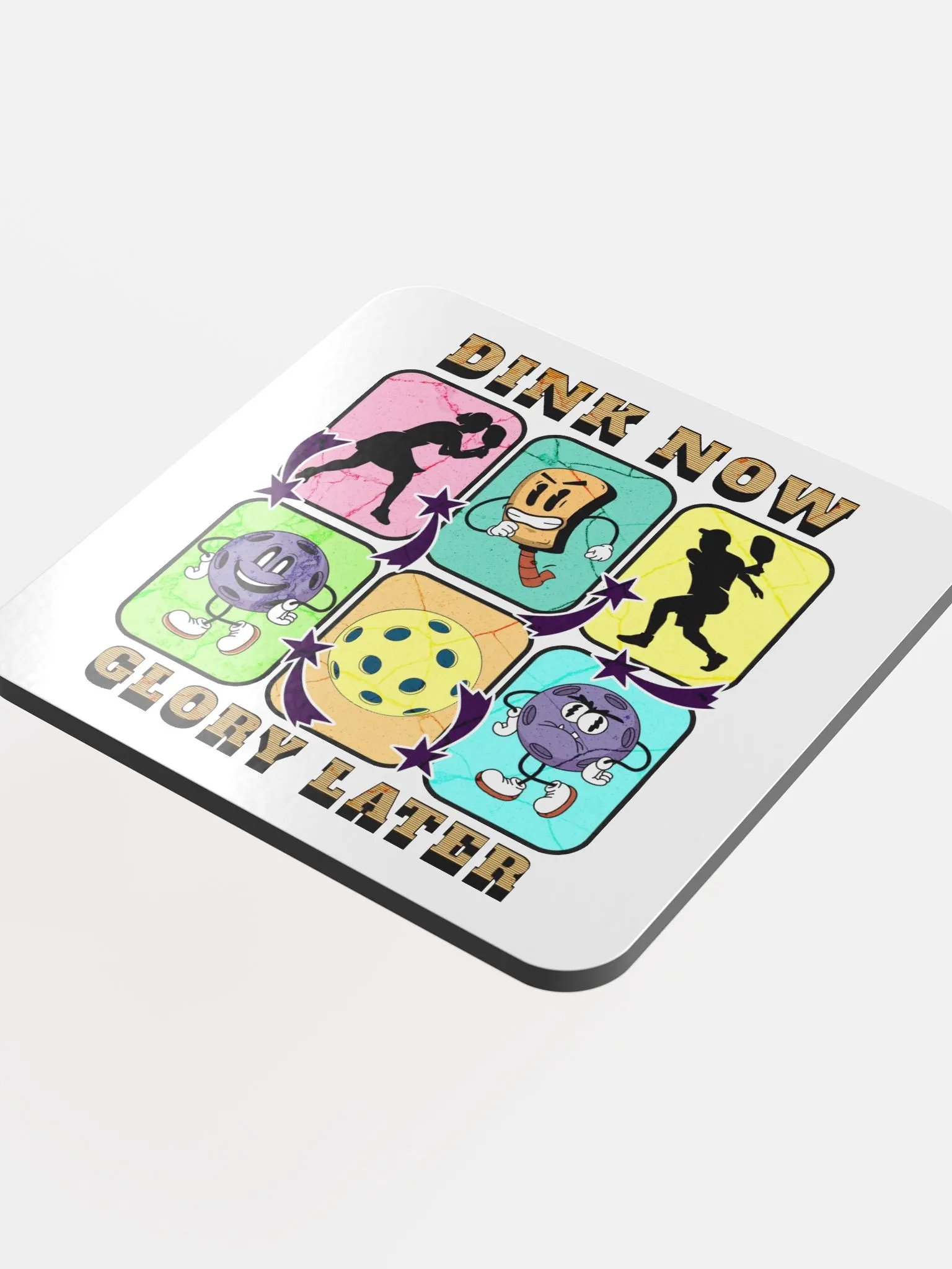 Dink Now Glory Later Pickleball Playful Party Coasters product image (1)
