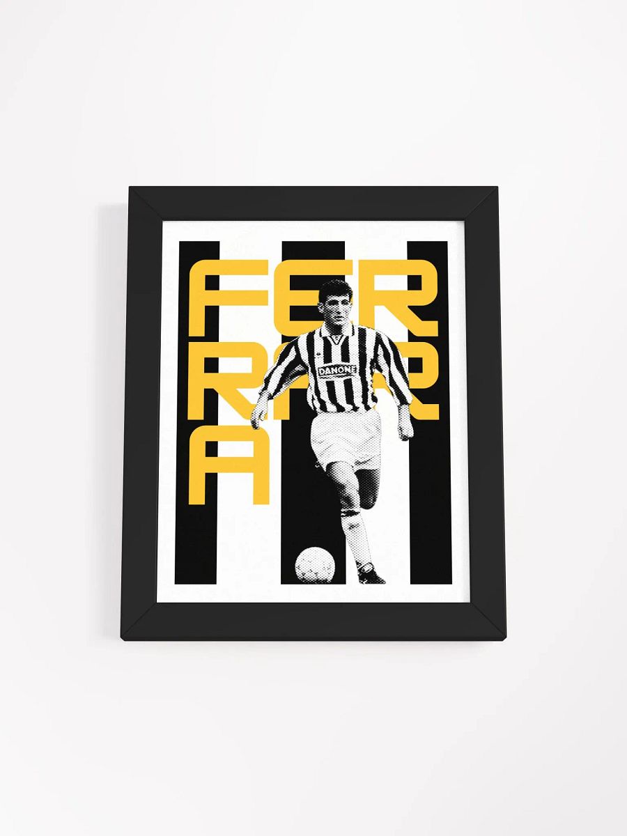 Ciro Ferrara BW Juventus Name Art Framed Print product image (4)
