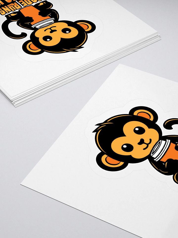 My Code Runs on Espresso Logic – Cute Monkey Design Sticker product image (9)