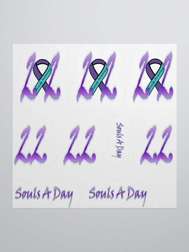 22 Souls A Day Suicide Awareness Stickers product image (3)
