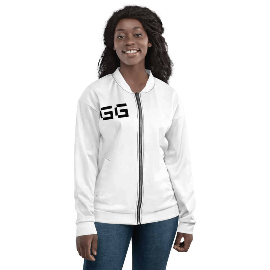 White Bomber Jacket product image (8)
