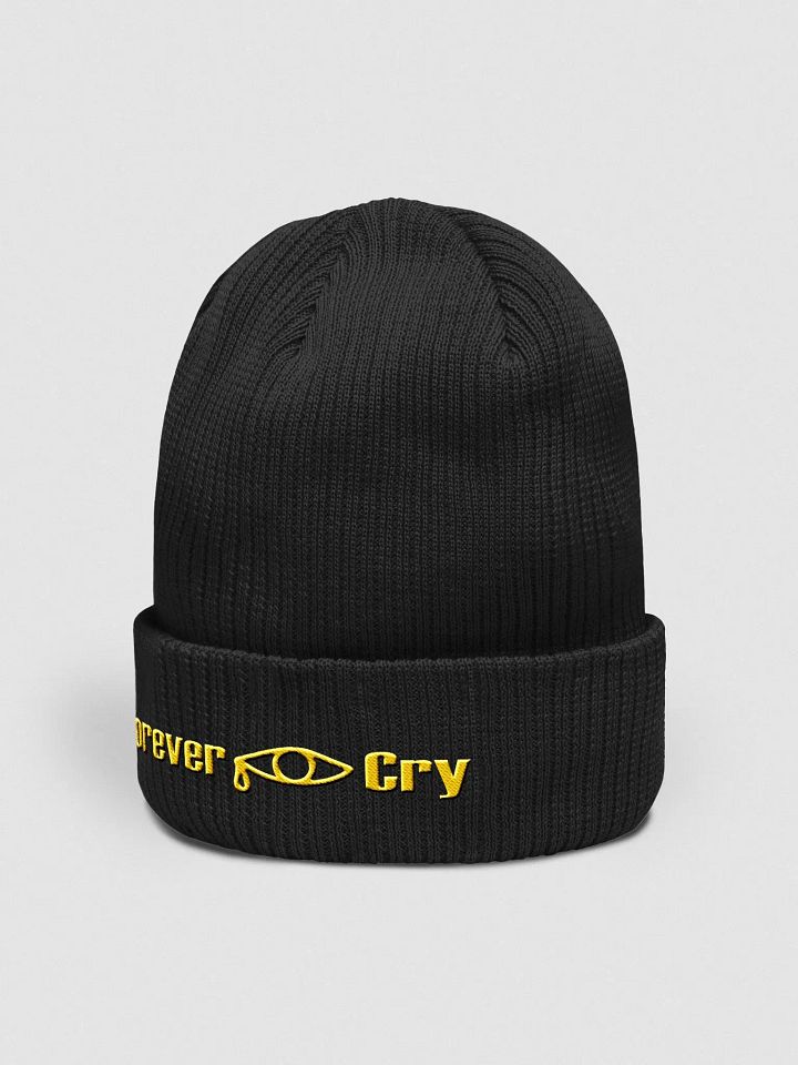 Forever Cry - Yellow #2 - Beechfield Organic Ribbed Beanie product image (2)