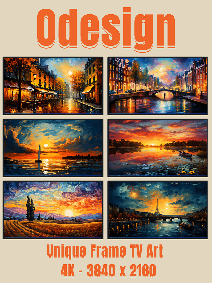 Cityscape and Landscape Frame TV Art product image (1)