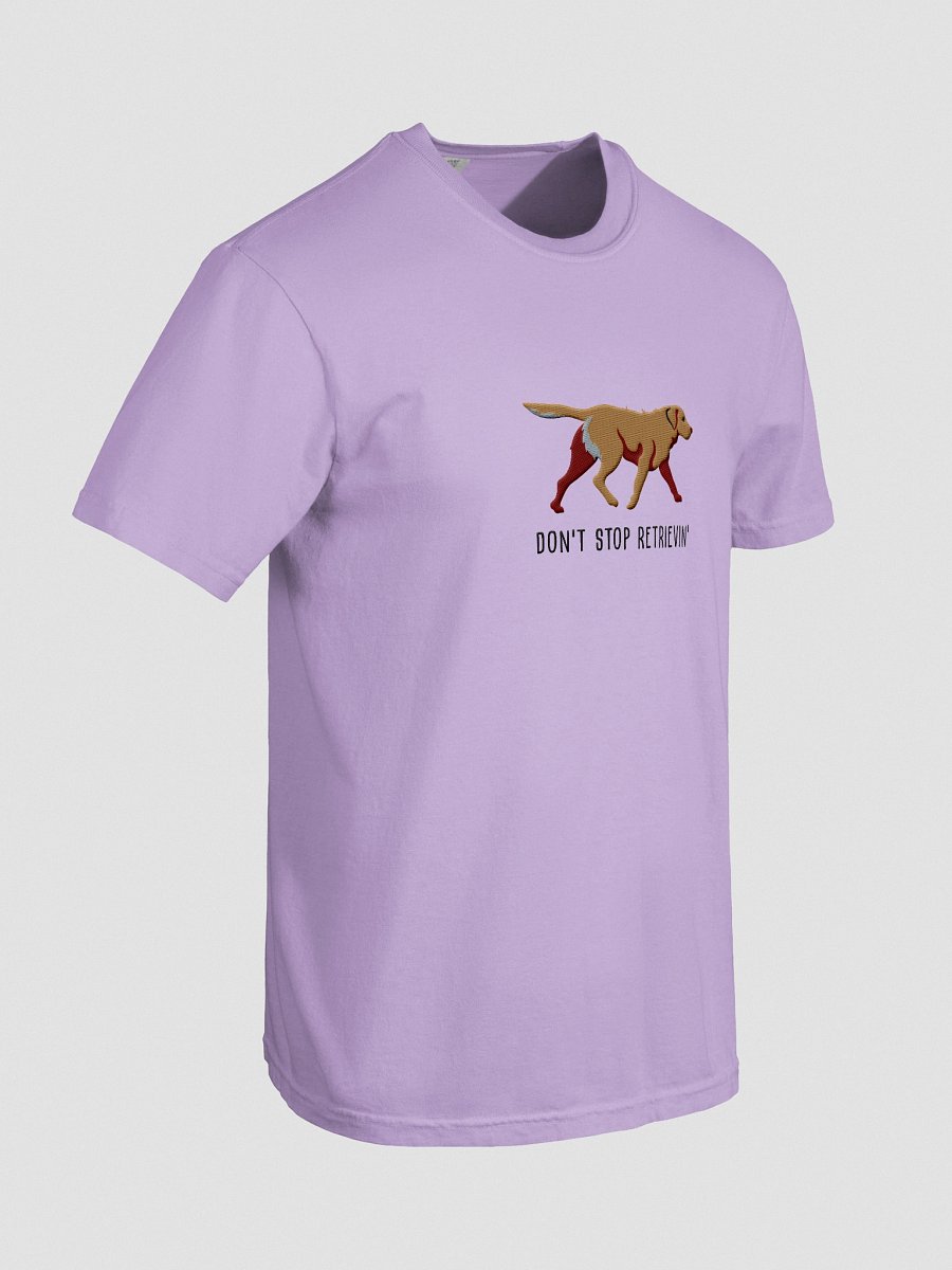 Don't Stop Retrievin' T-Shirt(Embroidered) of a Chesapeake Bay Retriever(Tan) product image (48)