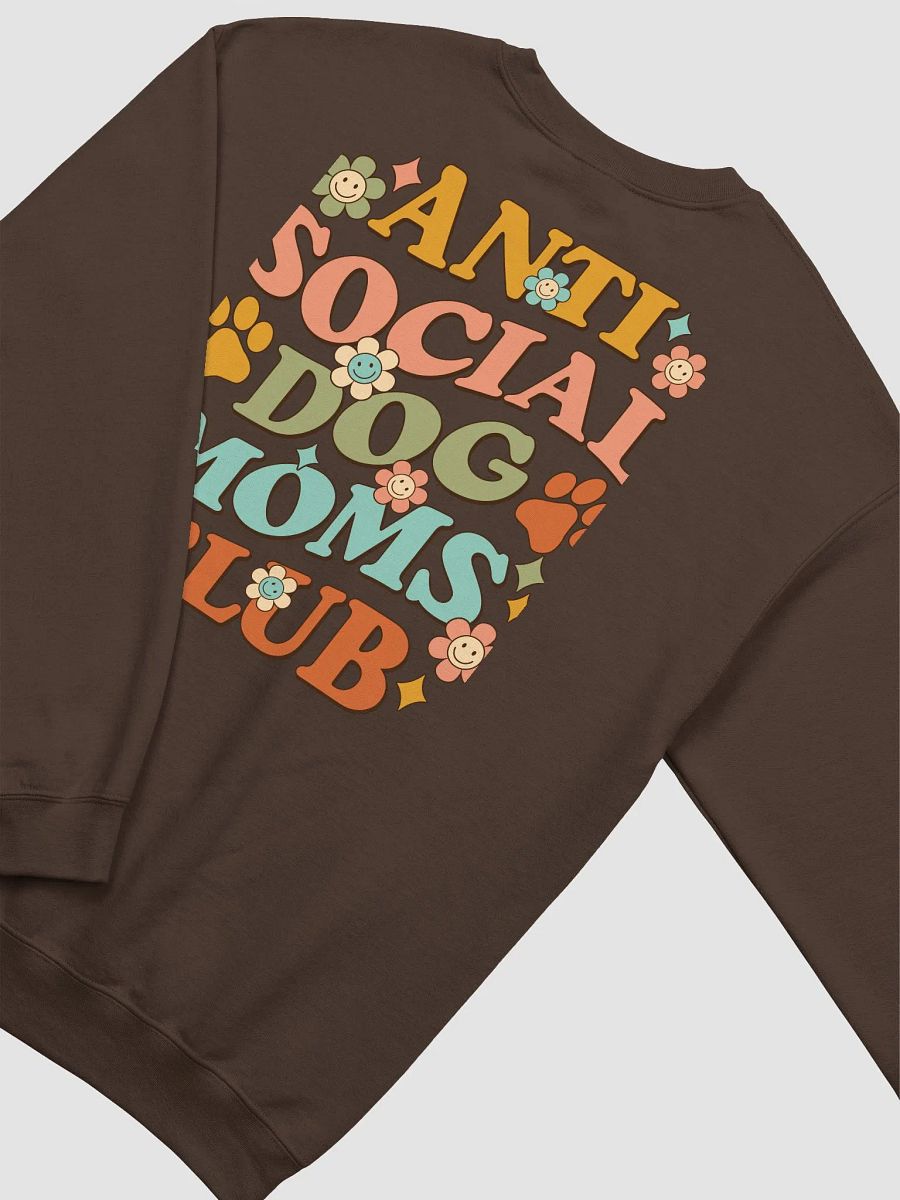 Anti Social Dog Moms Club Retro Sweatshirt | Funny Introvert Shirt for Dog Moms product image (6)