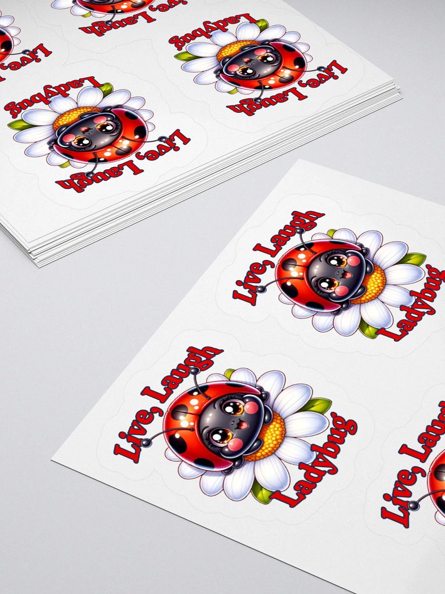 Live, Laugh Ladybug Kiss Cut Sticker product image (11)