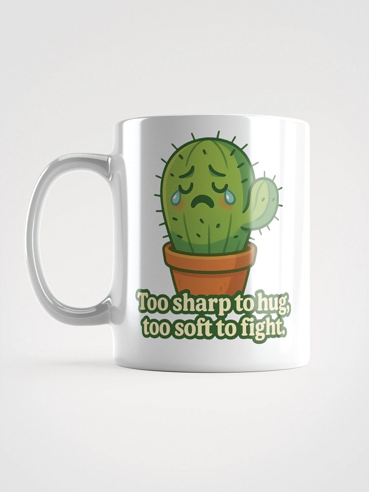Too Sharp to Hug, Too Soft to Fight – Emotional Cactus Coffee Mug | Cute Relatable Plant Cup Gift product image (1)