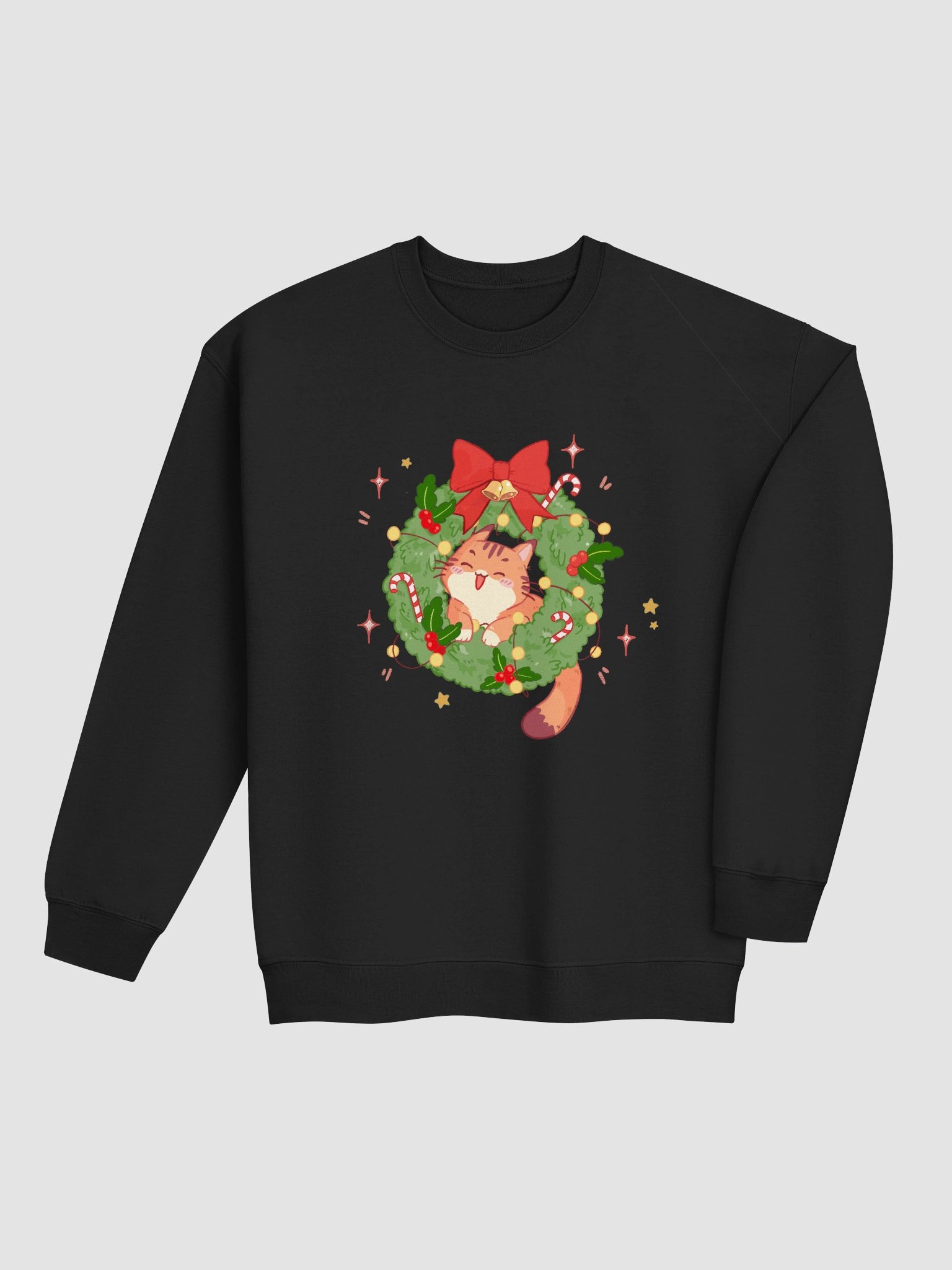Christmas cat wreath - Crewneck Sweatshirt product image (4)
