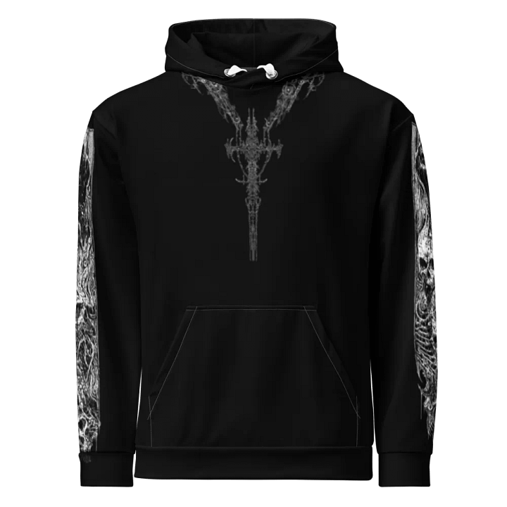 Black Crusifix Chain Hoodie product image (1)