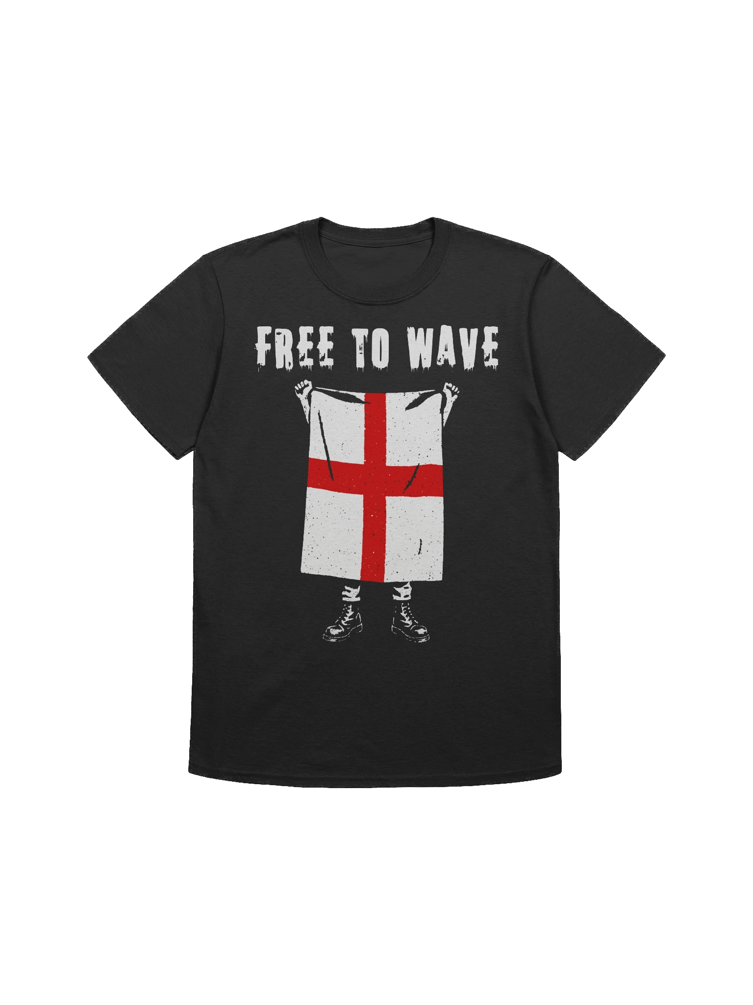 FREE TO WAVE – England St. George’s Cross Flag Tee product image (1)