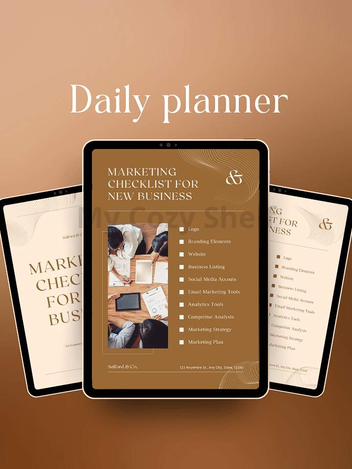 Daily Planner: Printable New Year PDF Organizer for Productivity & Goal Setting product image (1)