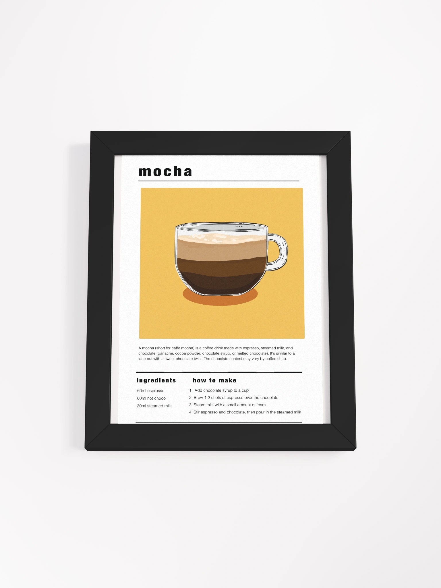 Framed Mocha Coffee Print product image (1)
