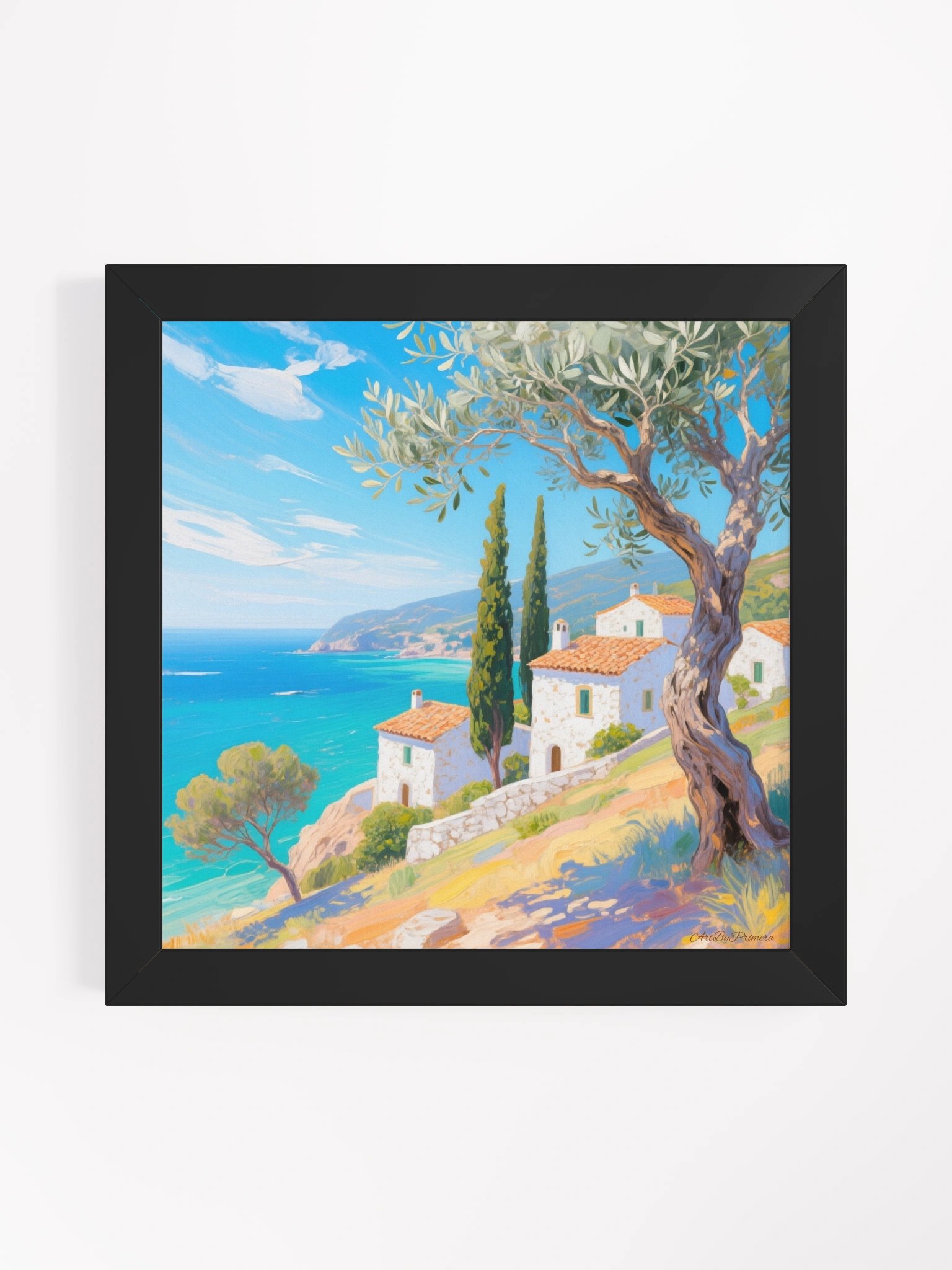 Mediterranean Vibrant Wood-Framed Matte Poster product image (1)