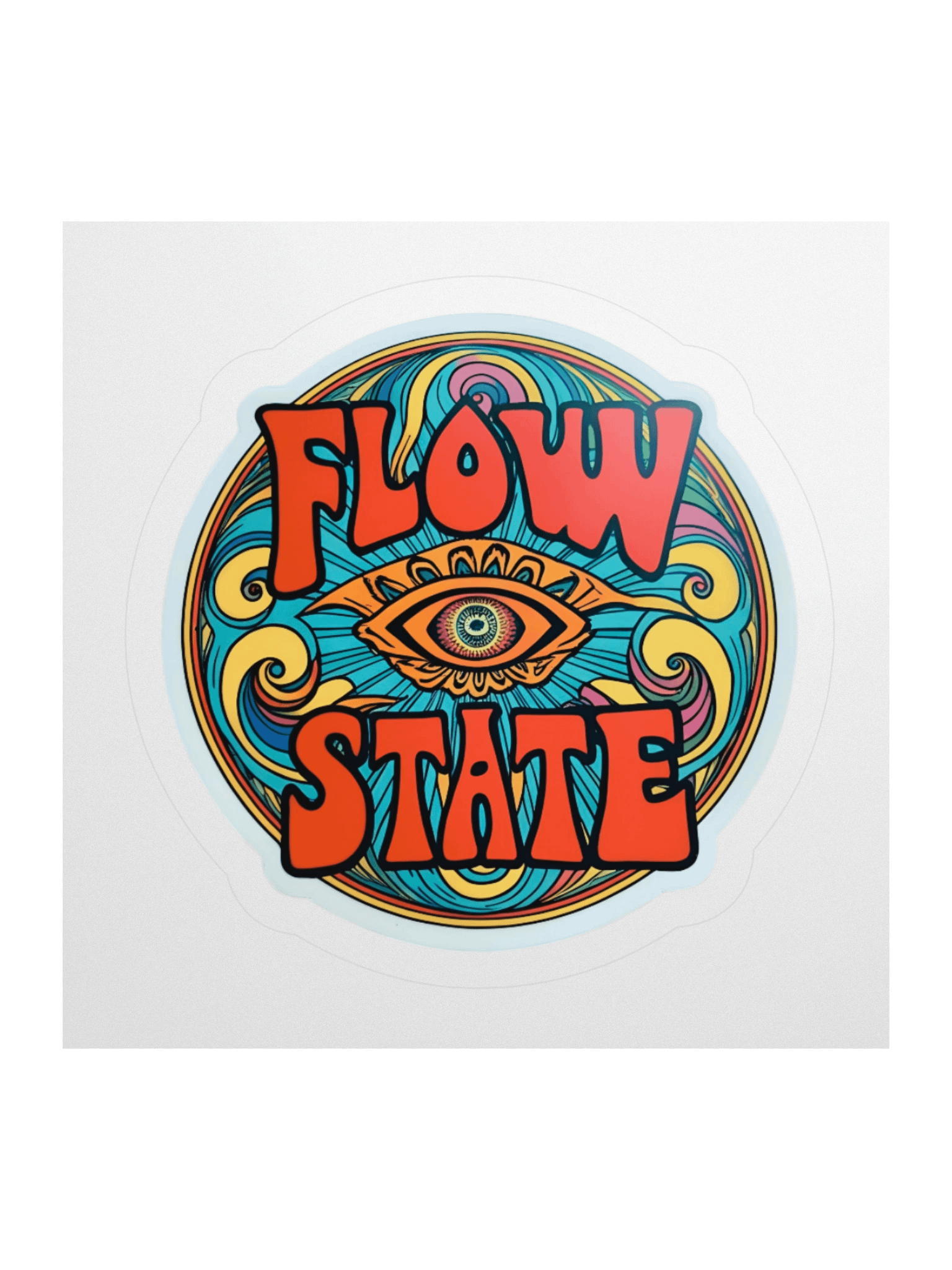 Psychedelic Flow State Kiss Cut Stickers product image (1)