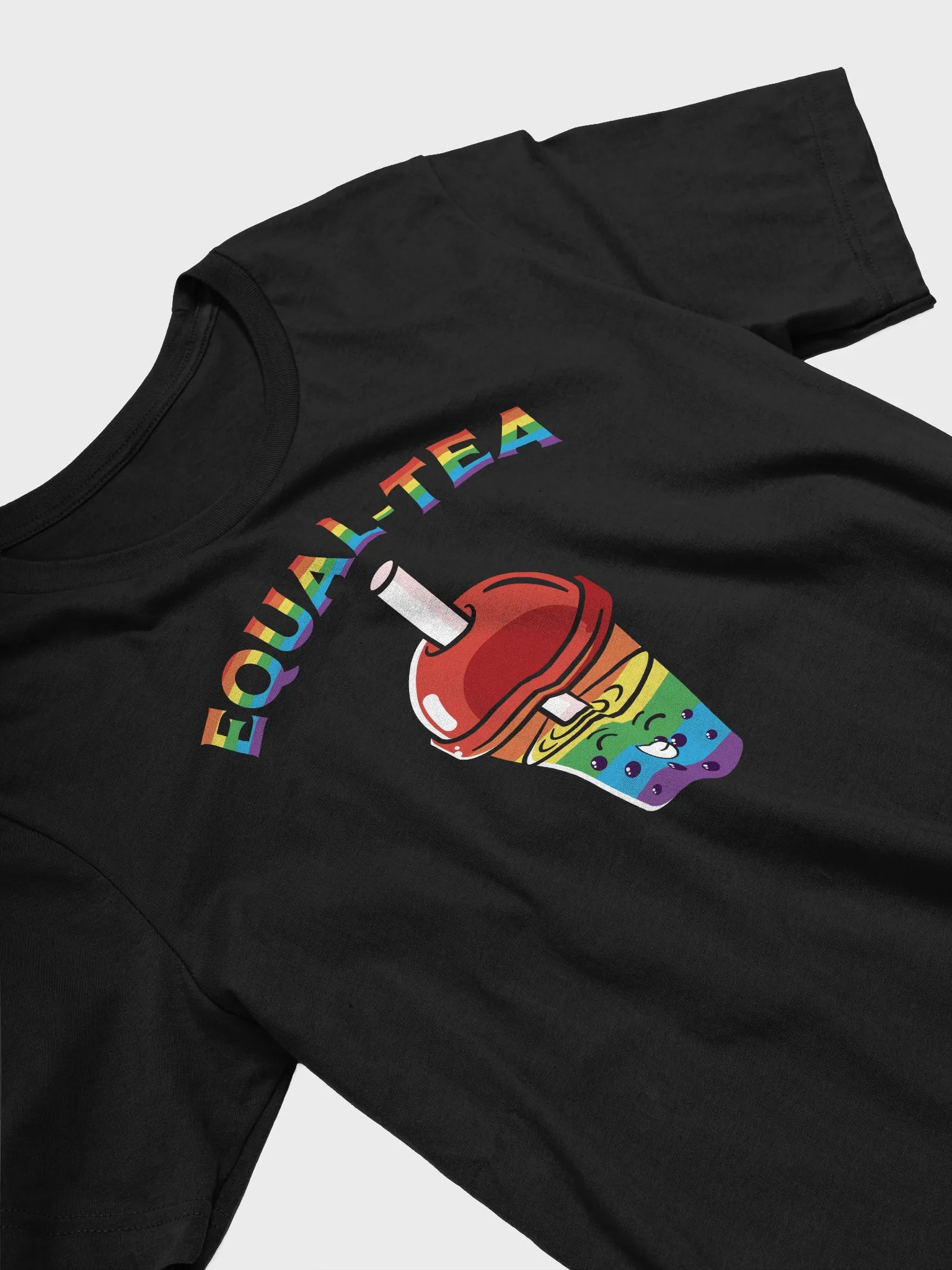 Rainbow Equal-Tea Bubble Tea T-Shirt product image (3)