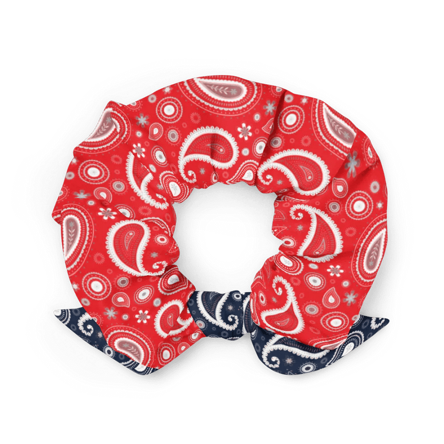Red/Navy Paisley Dreams All-Over Print Scrunchie product image (9)