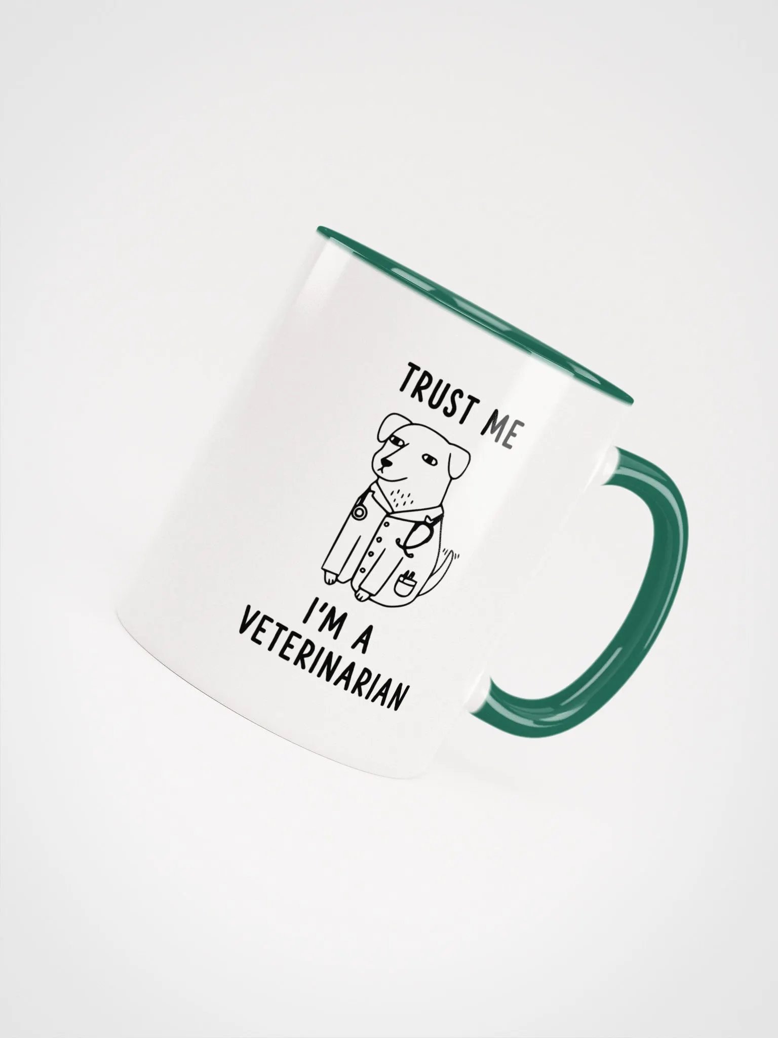 "I'm a veterinarian" Ceramic Mug with color inside product image (2)