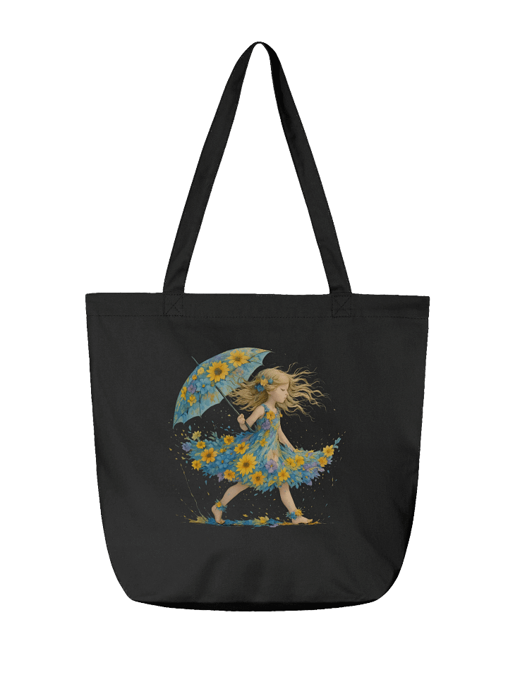 Cottagecore Wildflower Tote Bag With Girl And Daisy Umbrella product image (4)