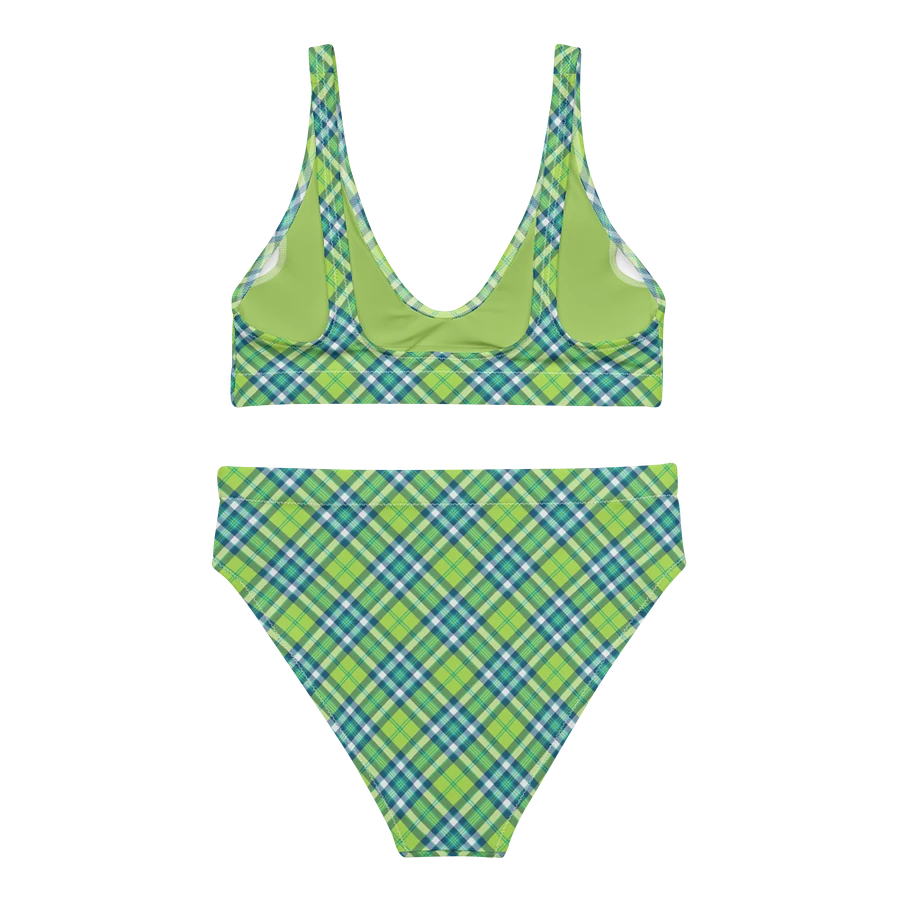 Lime Green and Turquoise Plaid Bikini product image (4)