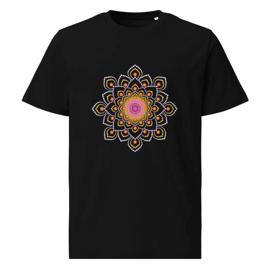 Simple Colorful Dot Mandala Organic Cotton T-Shirt product image (1)