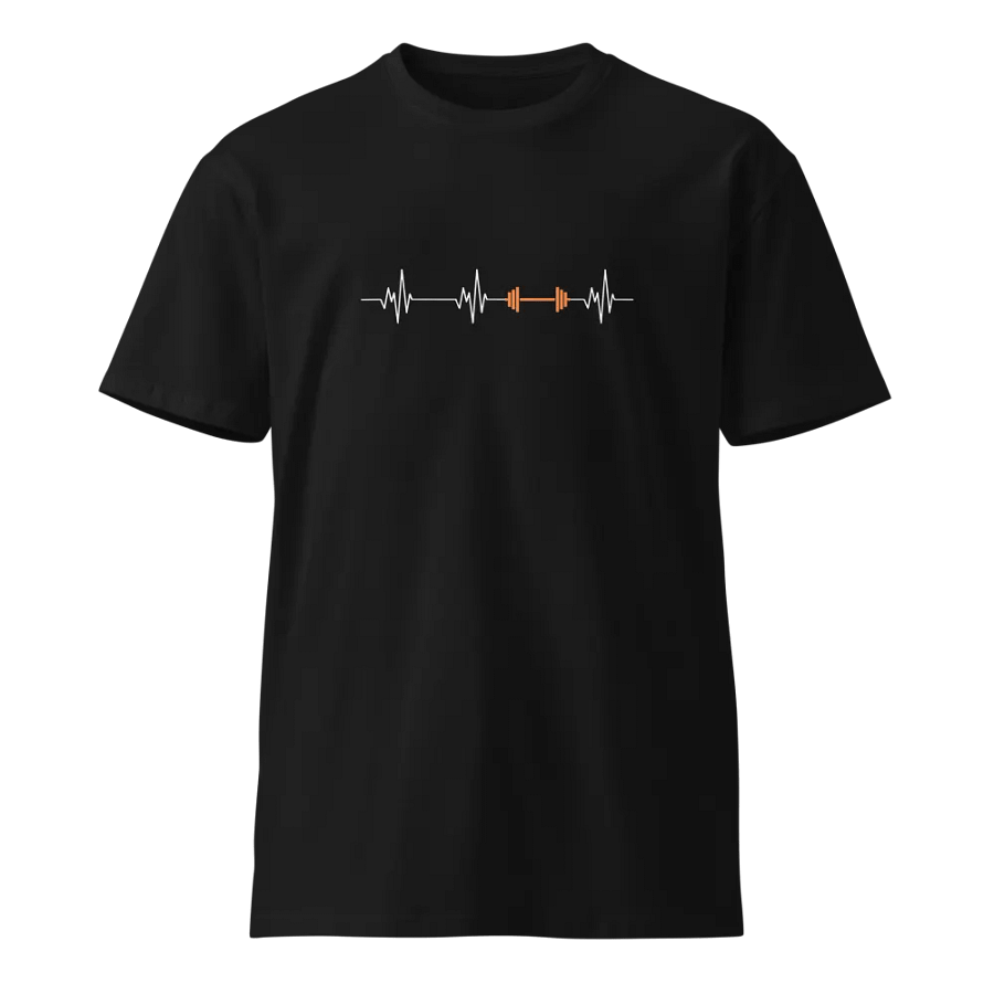 Heartbeat Weight Lifting Unisex Premium T-Shirt product image (1)