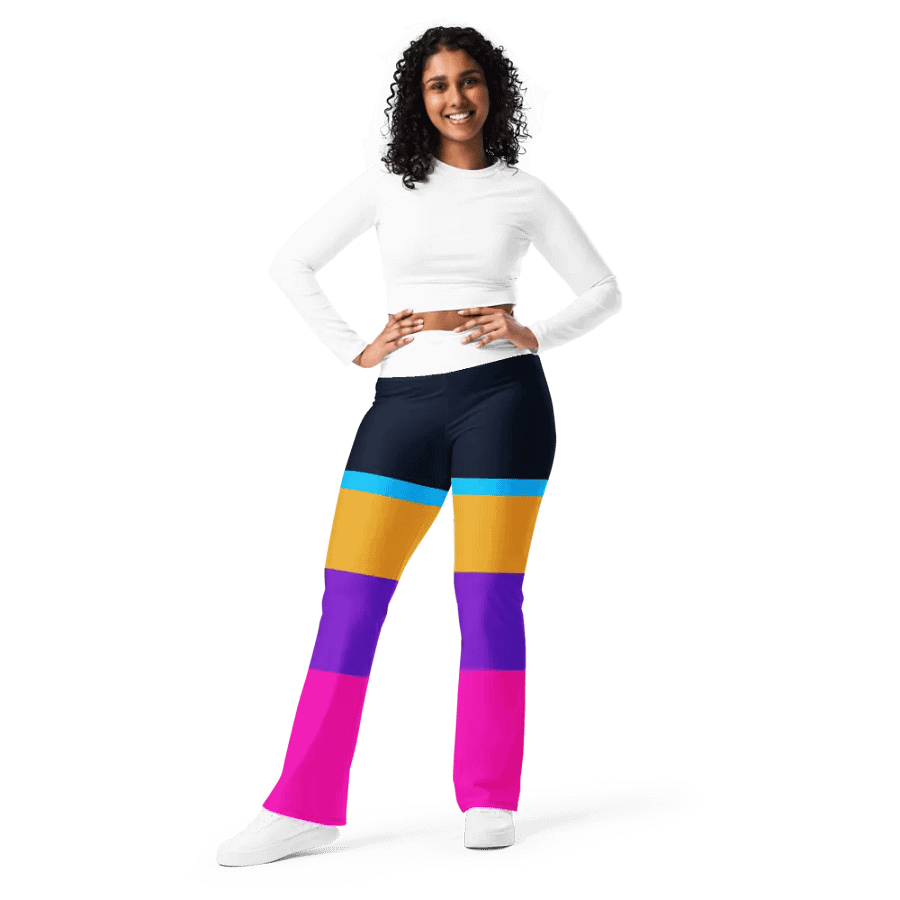 Color Block Flare Leggings product image (1)